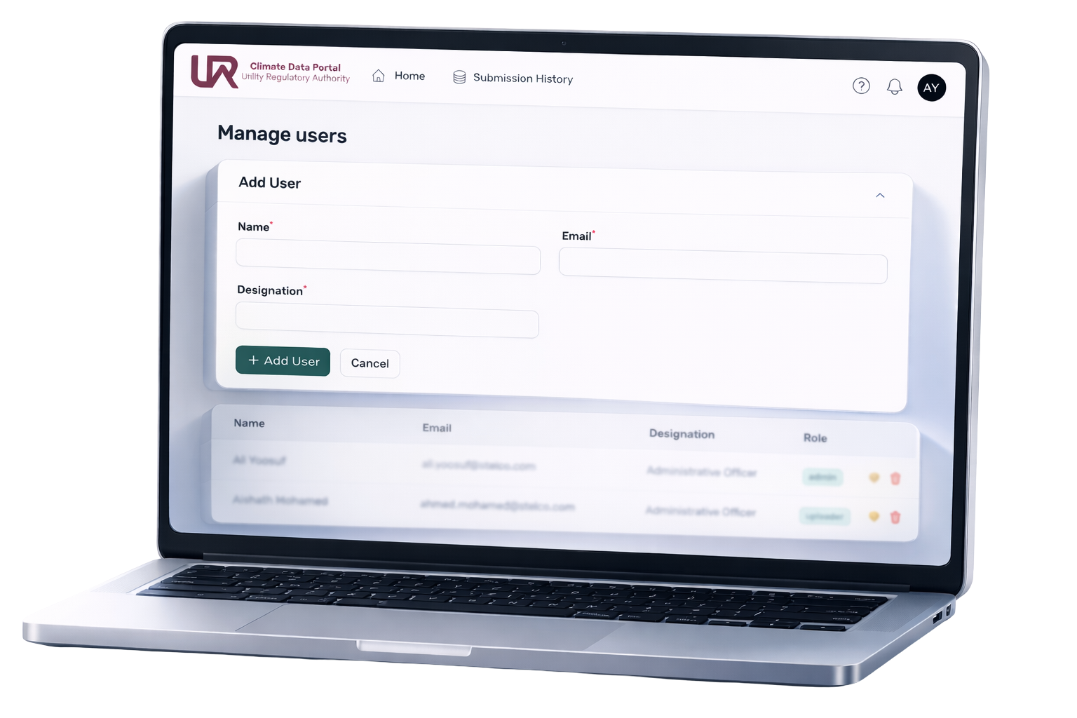 Climate Data Portal Interface